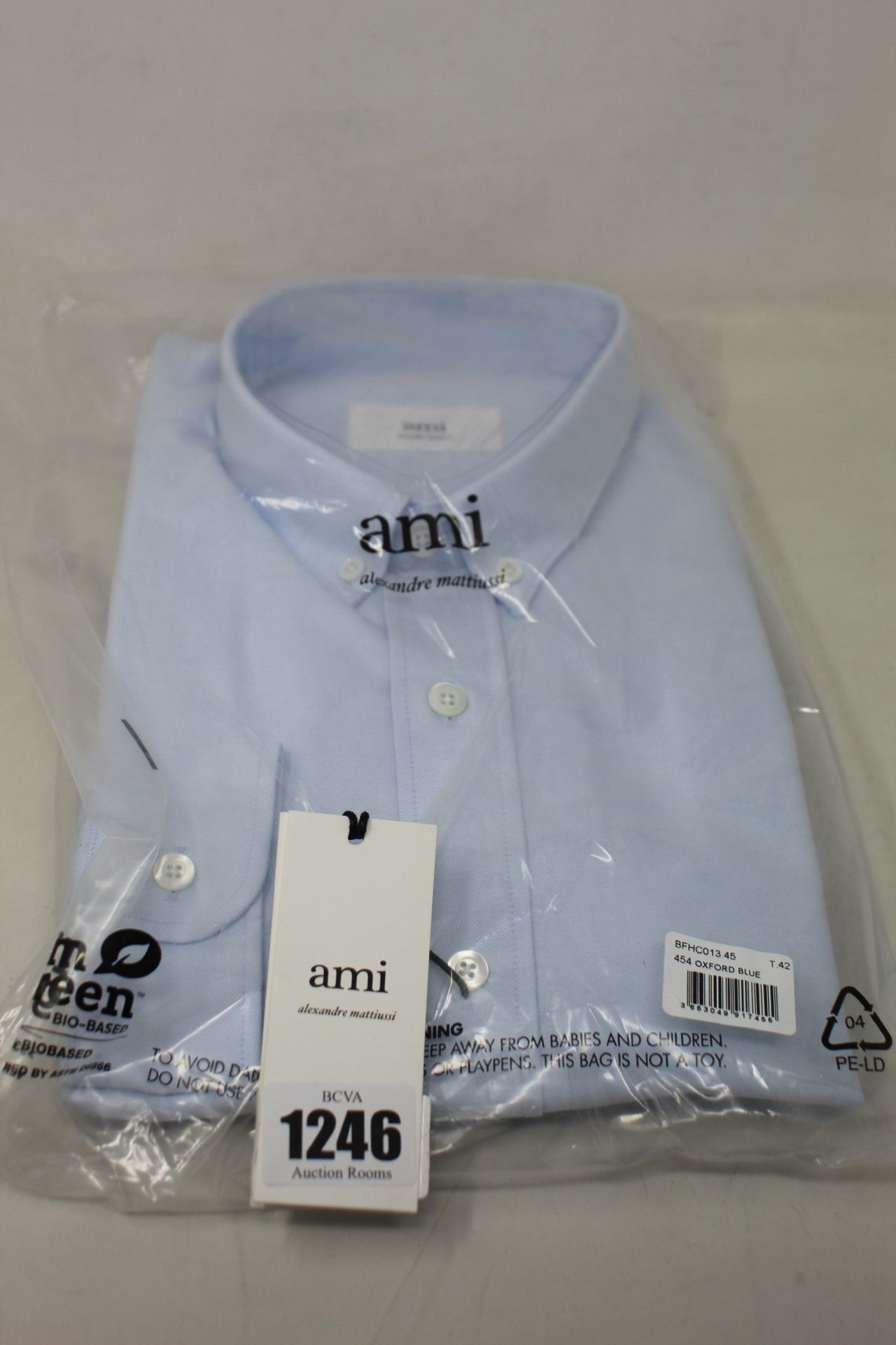 An as new Alexandre Mattiussi Ami Oxford blue shirt (T42 - RRP £160).