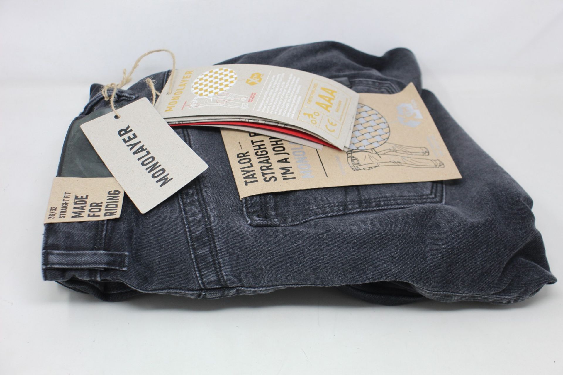 A pair of as new John Doe Taylor Mono black jeans (W36/L32 - RRP £150).