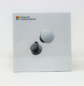 A boxed as new pair of Microsoft Surface Earbuds in Grey (P/N: 3BW-00006) (Box sealed).