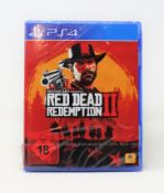 Four as new Red Dead Redemption 2 Game Disks for Sony PlayStation 4 (German Version. Packaging