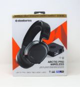 A boxed as new SteelSeries 61473 Arctis Pro Wireless Gaming Headset (Box sealed, some damage to