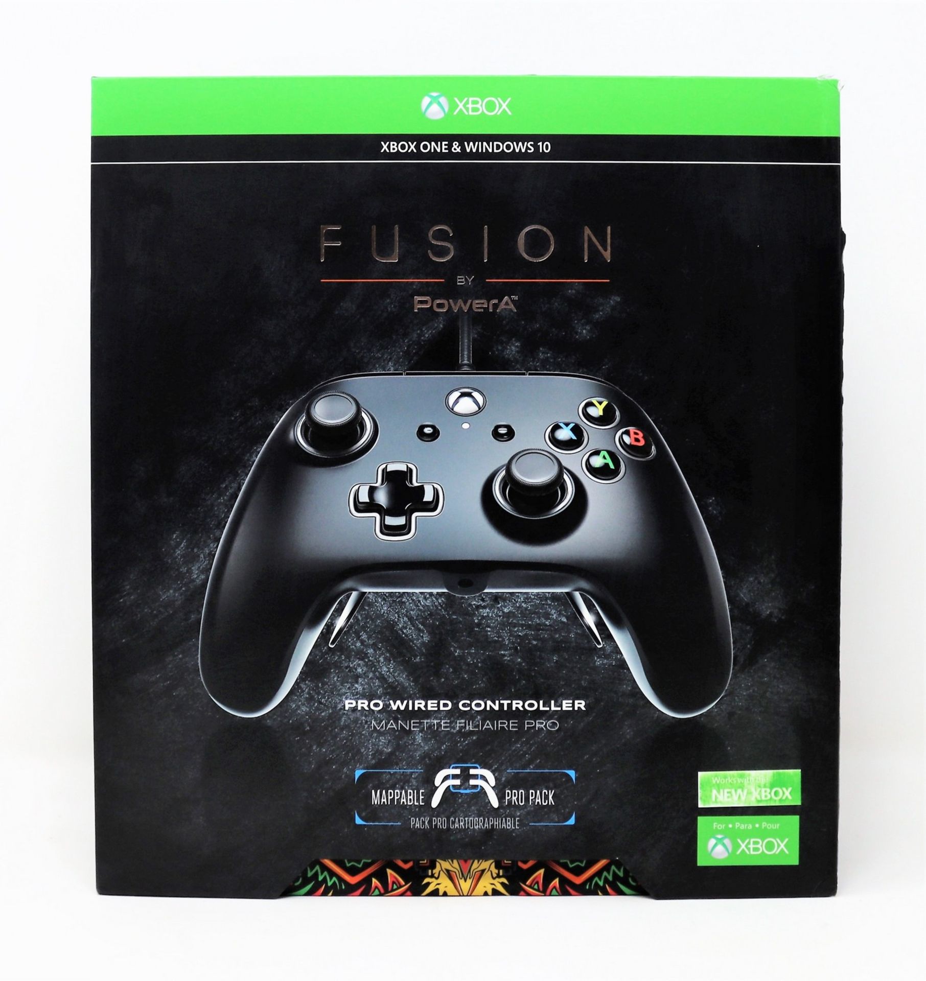 A boxed as new Power A Fusion controller for Xbox/Windows in black.