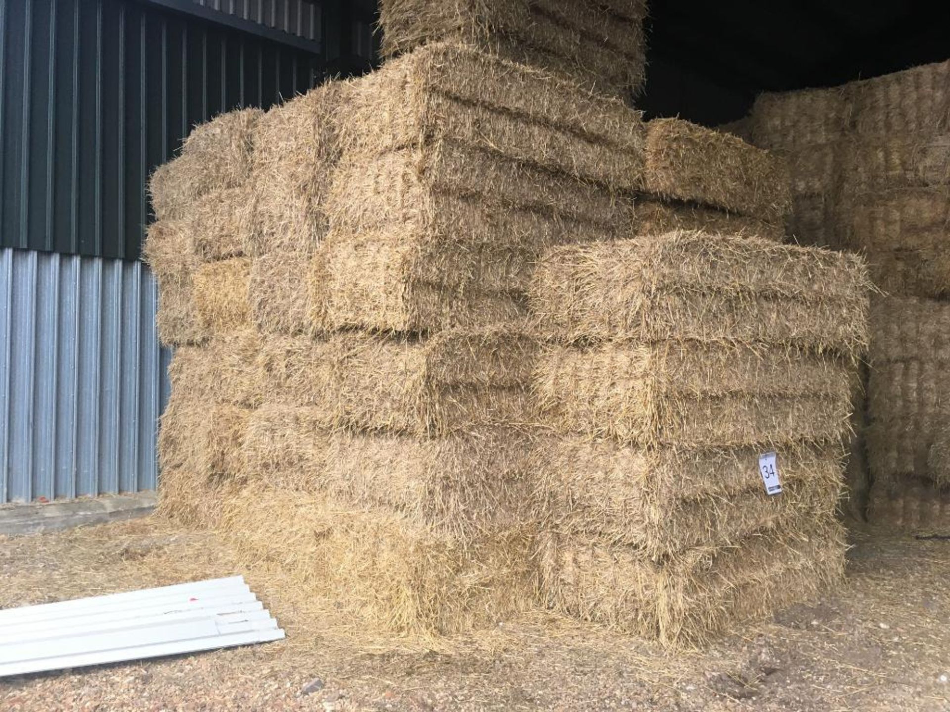 55 Quadrant Bales Only Wheat Straw in a barn. CE Schwier and Son, Burleigh Hill Farm, PE27 3LY