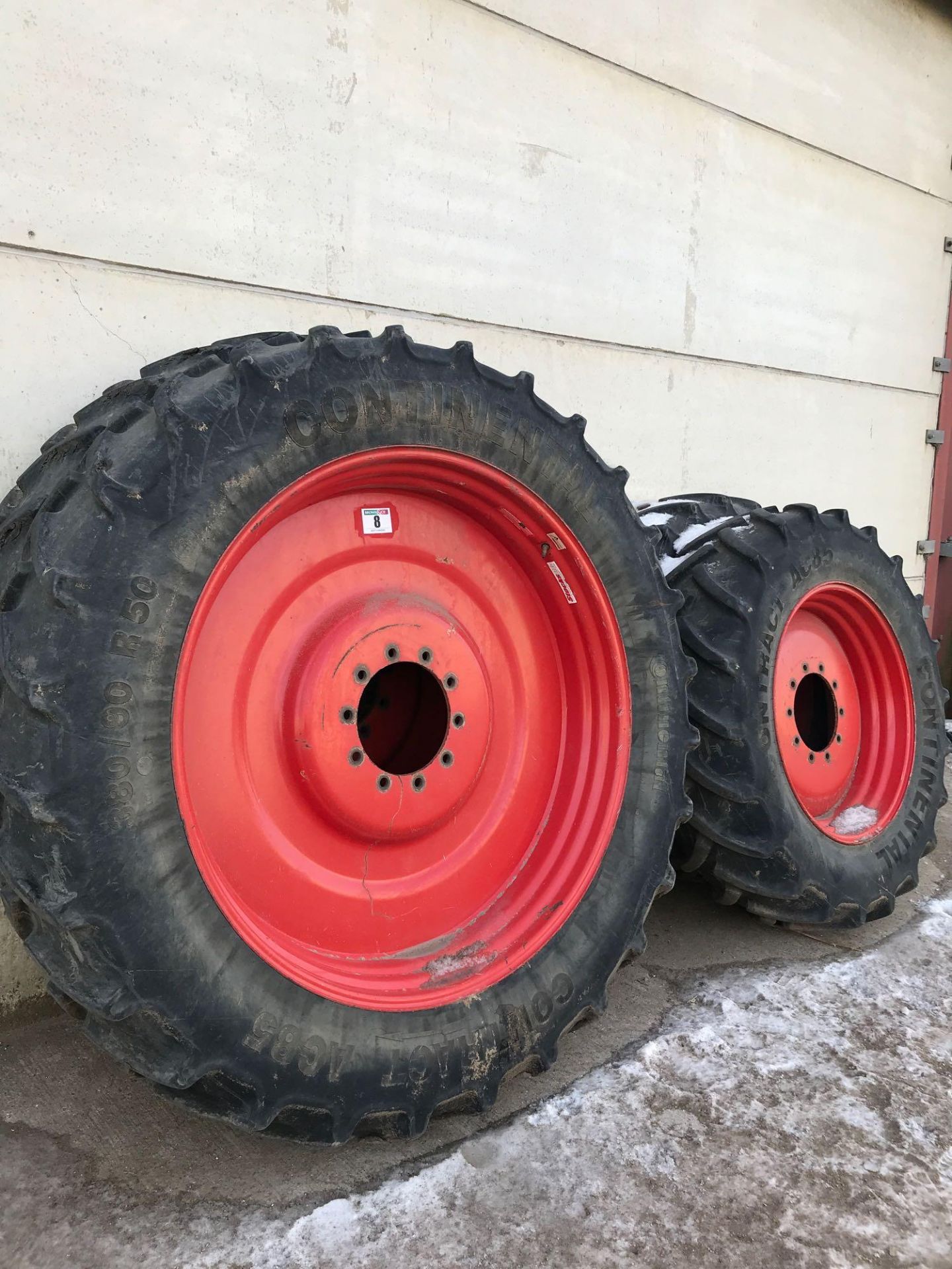 Set of 380/85R34 front and 380/90R50r rear row crop Stocks AG wheels and tyres - Image 4 of 4