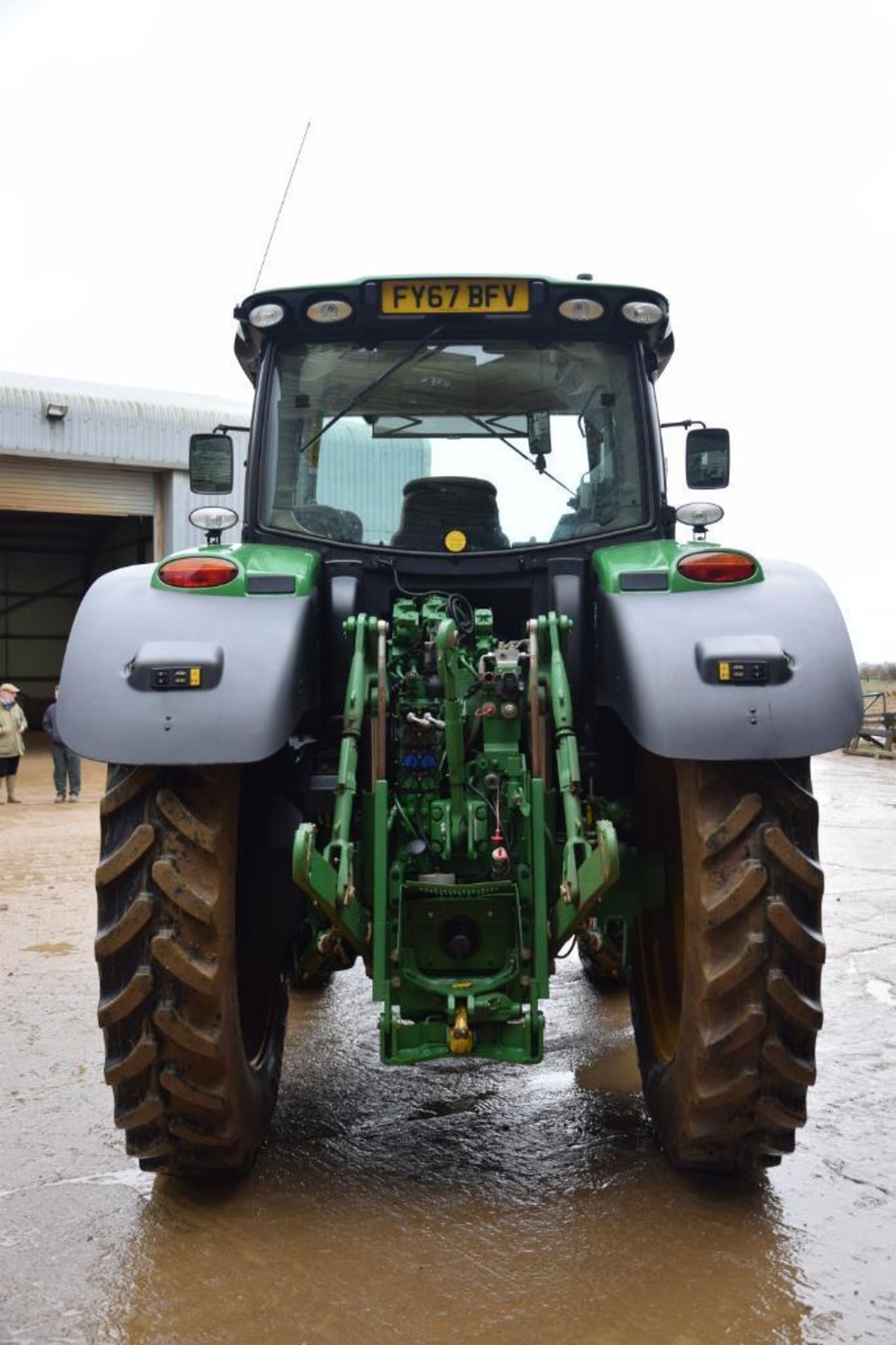 2017 John Deere 6195R 4wd Autopowr 50Kph tractor with front TLS suspension, cab suspension, air brak - Image 17 of 32