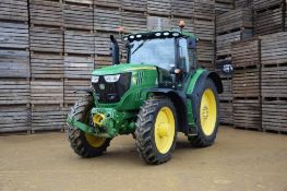 2017 John Deere 6195R 4wd Autopowr 50Kph tractor with front TLS suspension, cab suspension, air brak