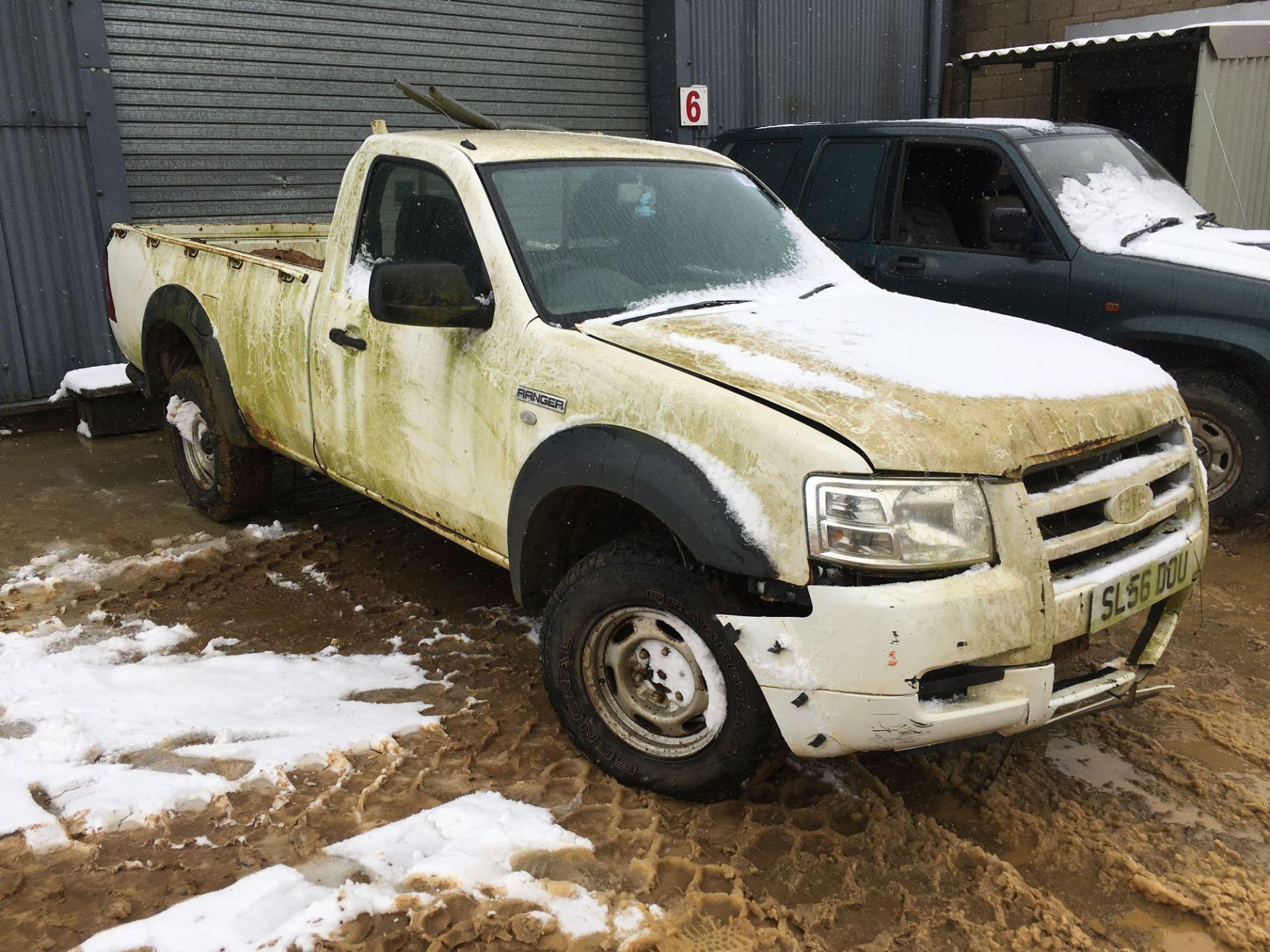 2006 Ford Ranger 4wd diesel single cab pickup, white. SORN. Reg No: SL56 DOU - Image 3 of 5