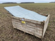 2No galvanised sheets with potato box