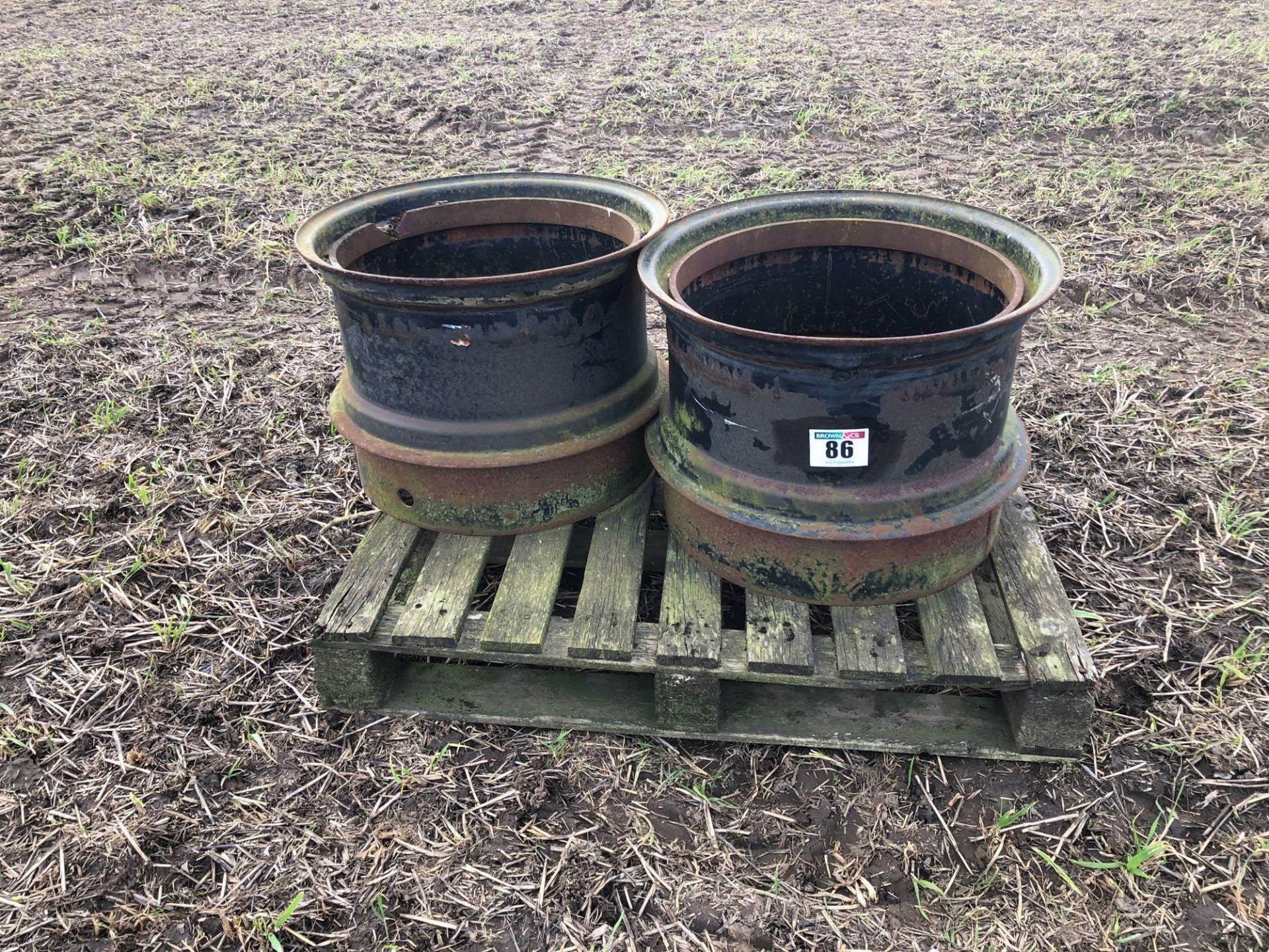 Pair Stocks dual wheel rims