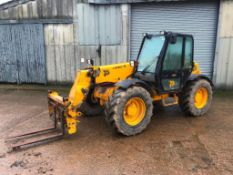 2000 JCB 528S material handlers with pallet tines on 445/70R24 front and rear wheels and tyres, Q-Fi