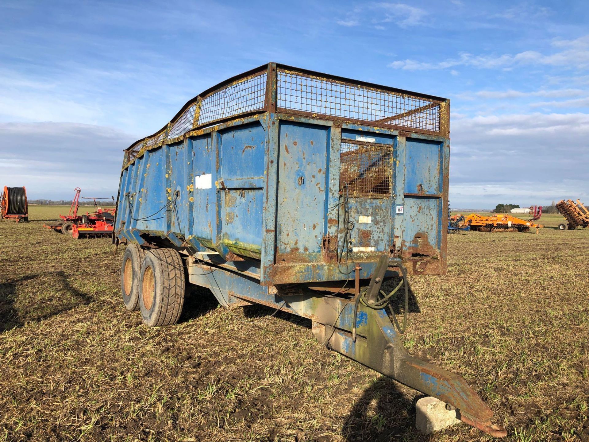 1984 AS Marston 11.5t twin axle grain trailer with manual tailgate. Serial No: 9056 - Image 3 of 8