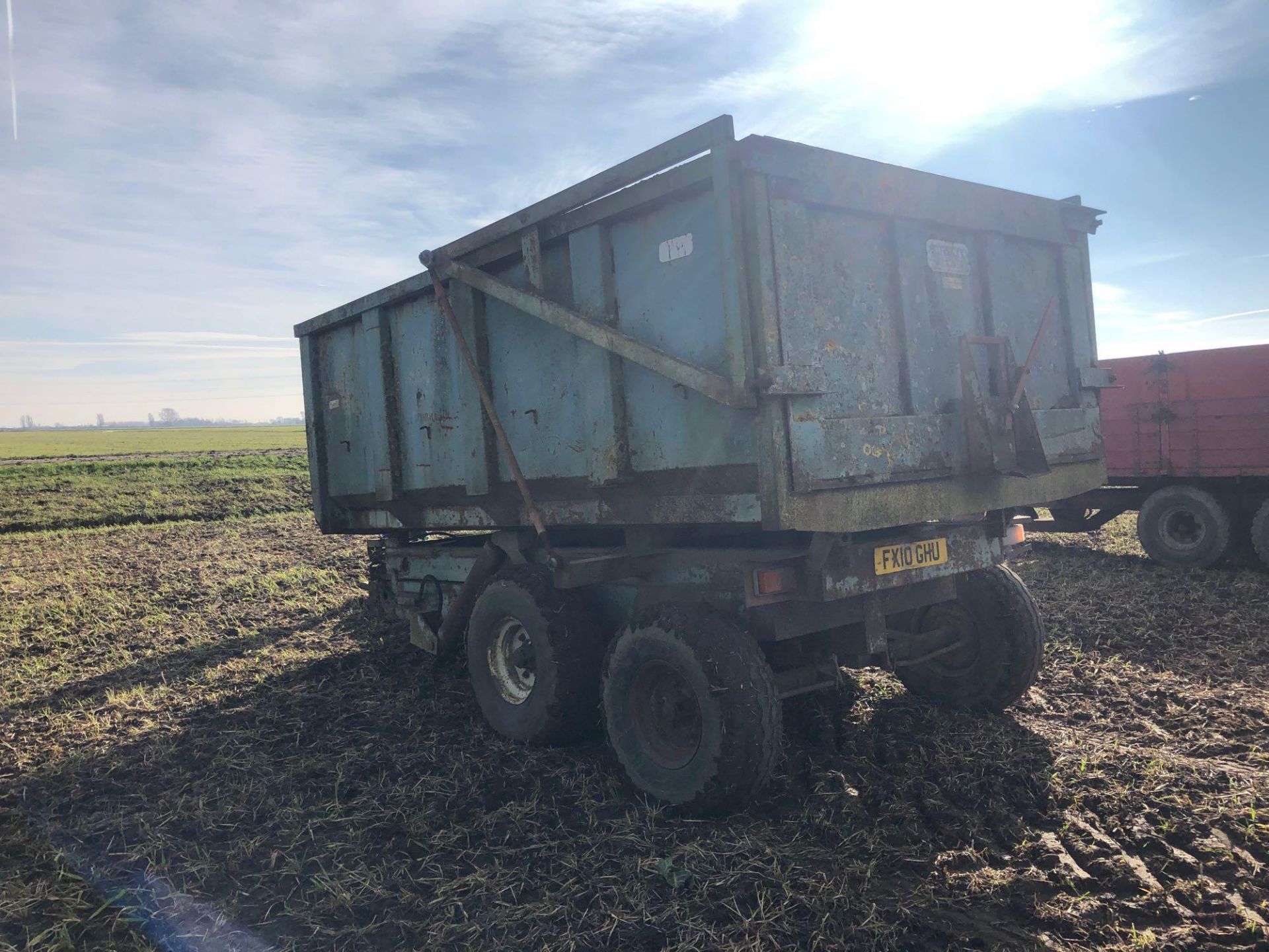 Armstrong Holmes 8t High-tip twin axle trailer, hydraulic tailgate - Image 3 of 5