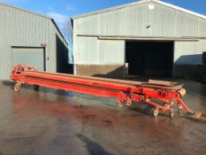 2003 Downs Greyhound extending conveyor 32ft conveyor with 33ft extension. Serial No: 13996