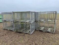 10No galvanised metal crates 46in x 64in x 35in Please note that this lot is situated at Catherine's