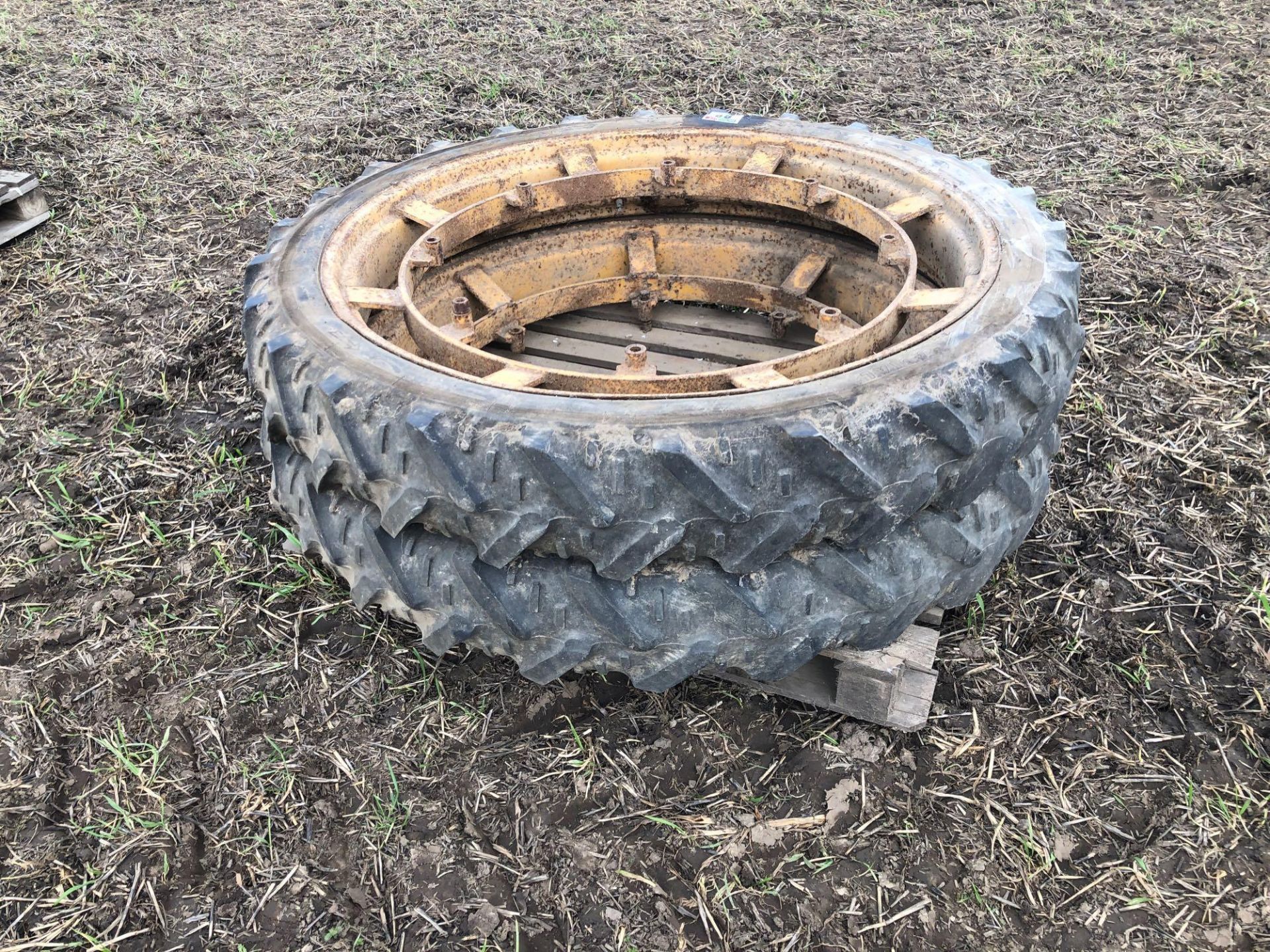 Pair 8.3R44 row crop wheels and tyres no centres - Image 2 of 2
