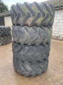 4 x Trelleborg 500 x 70 x 24 Tyres - Part Worn