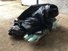 Miscellaneous black plastic and clear plastic silage sheets