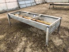 8ft free standing galvanised feed trough
