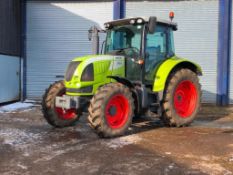 2008 Claas Arion 520 CIS Hexashift 40kph, 4wd tractor on 340/85R28 front and 420/85R38 rear wheels a