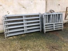 Quantity galvanised calf pens