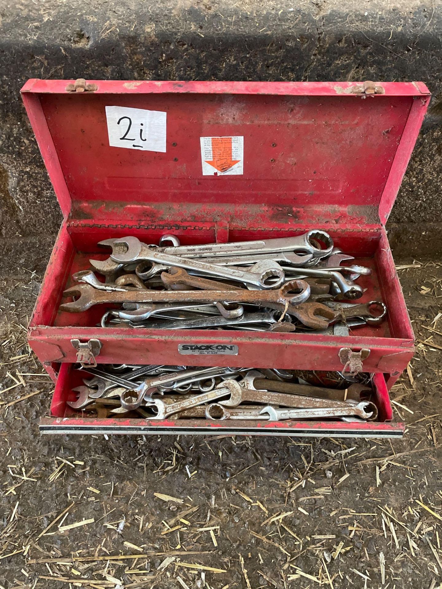 Tool box and spanners - Image 2 of 2