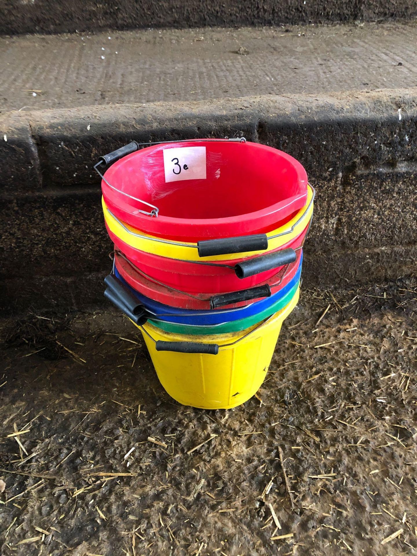 Quantity of plastic buckets