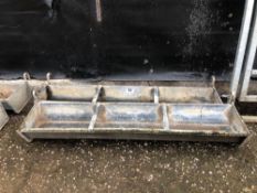 2No 6ft hook on galvanised feed troughs