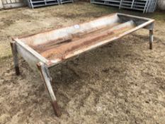 8ft free standing metal feed trough