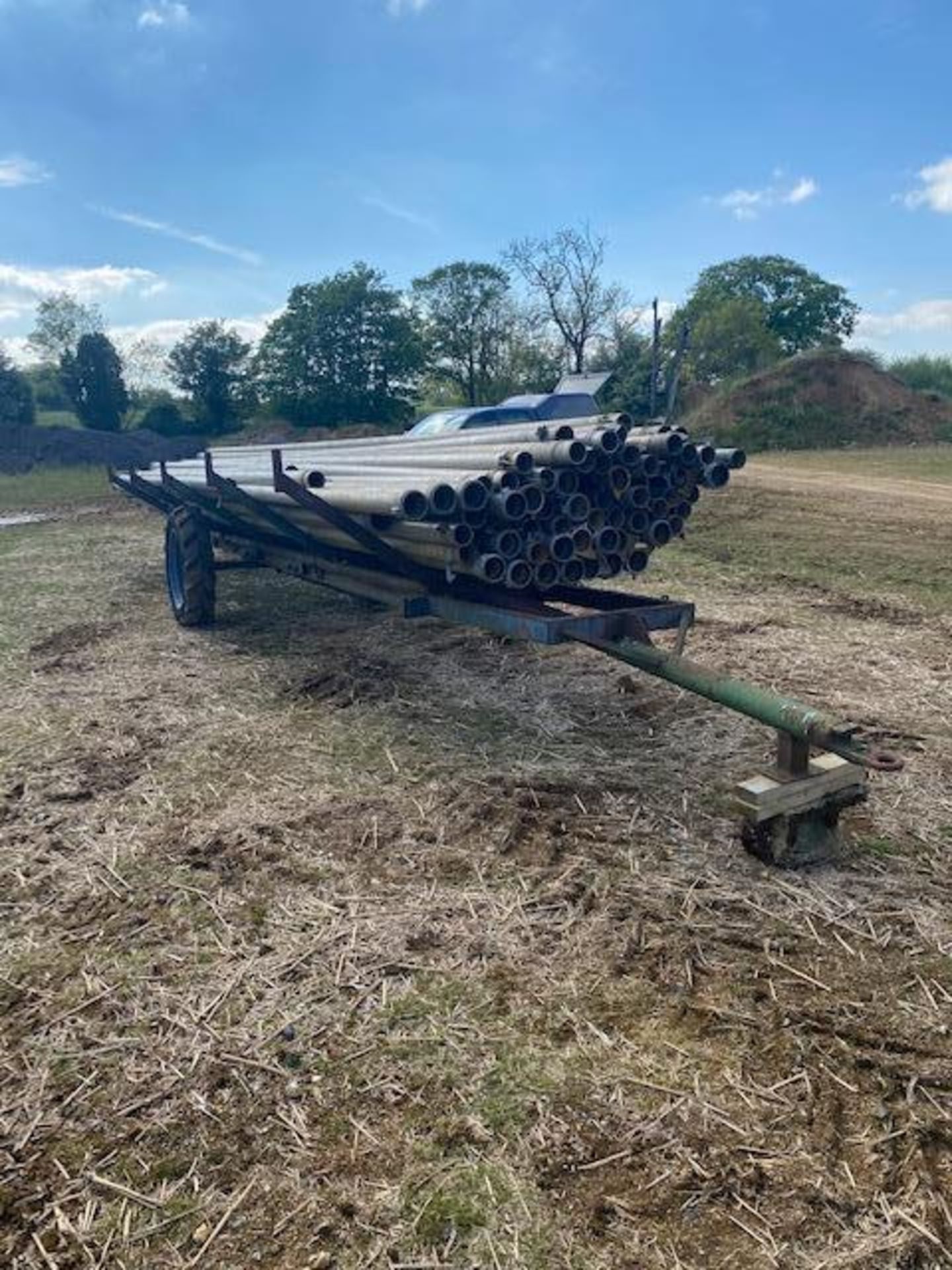 4 Inch Irrigation Pipes & Trailer - Image 2 of 2