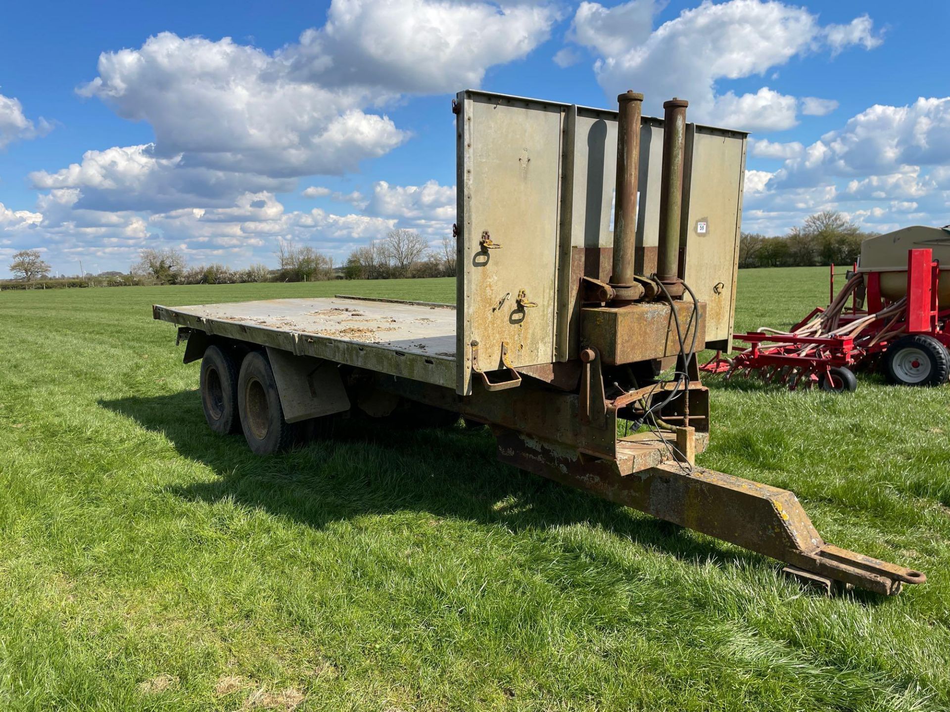 Flat bed 21ft hydraulic tipping trailer twin axle - Image 2 of 4