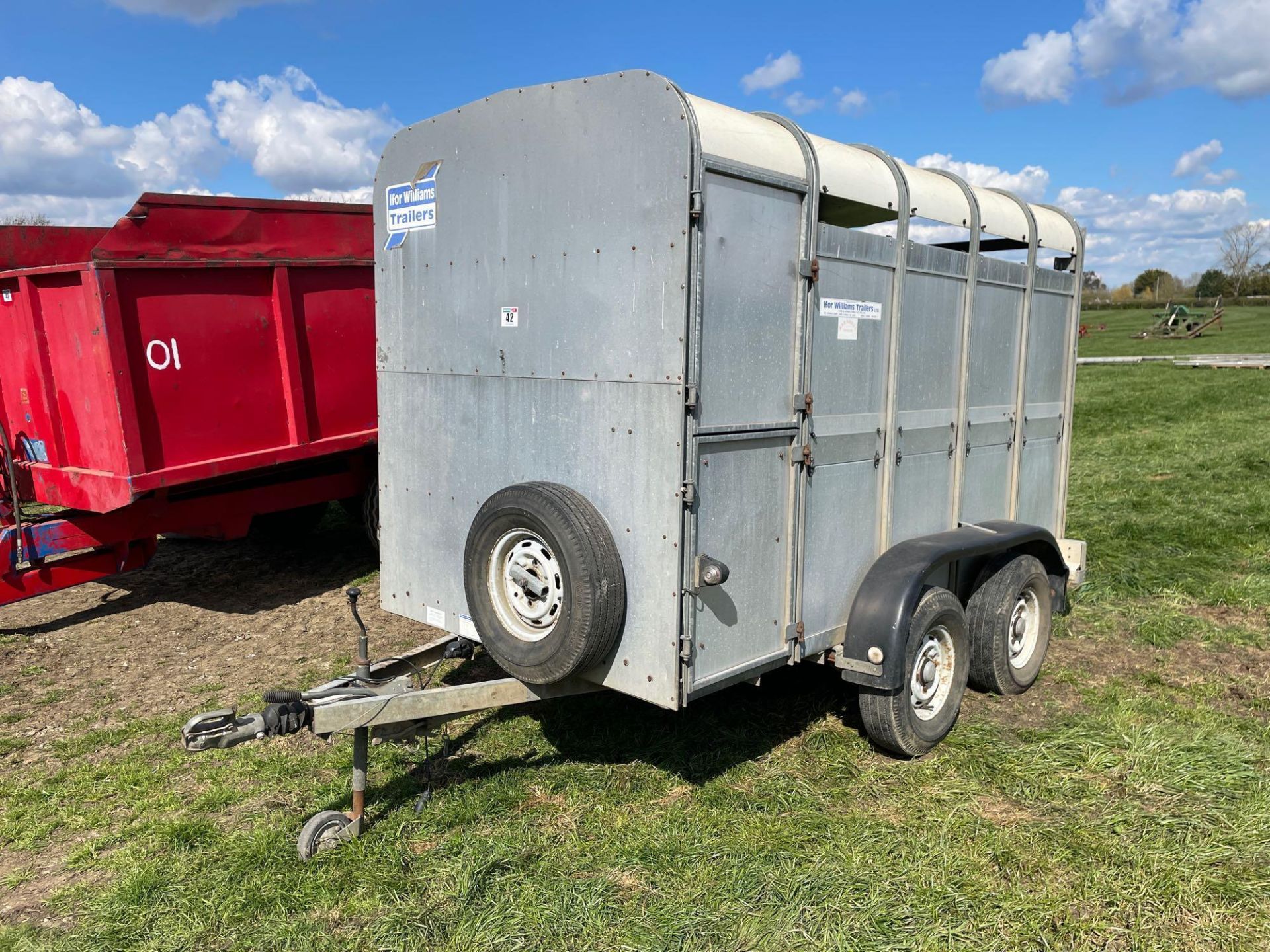 Ifor Williams TA-5-G twin axle livestock trailer with partition gate. Serial No: 131356 - Image 10 of 14