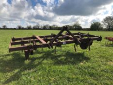 Massey Ferguson 9ft 6inch pig tail cultivator with depth wheels