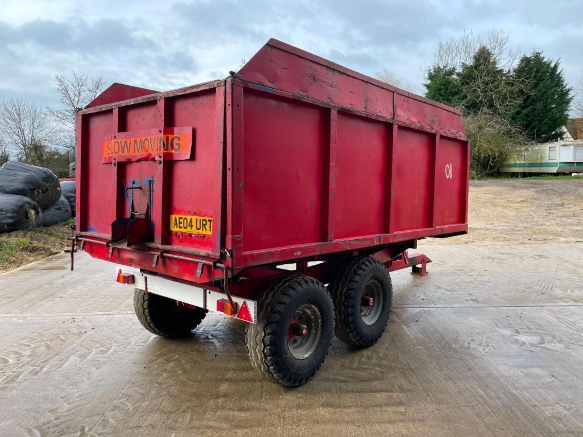 1978 AS Marston 9t twin axle hydraulic tipping grain trailer with manual tailgate and grain chute. S - Image 9 of 15