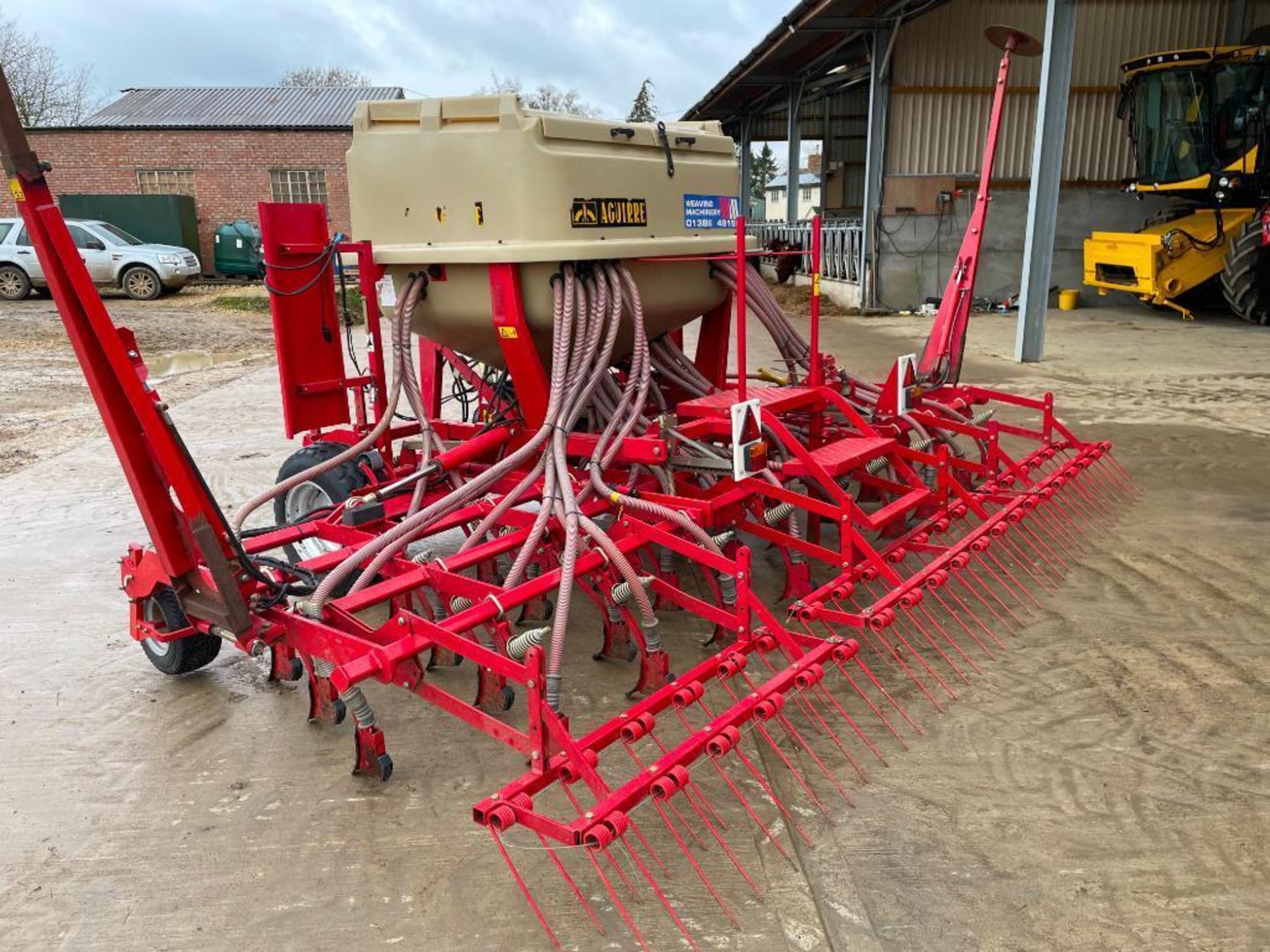 2010 Weaving Aguirre 4.8m tine drill with following harrow. Serial No: 1224. ​​​​​​​N.B. Instruction - Image 9 of 19