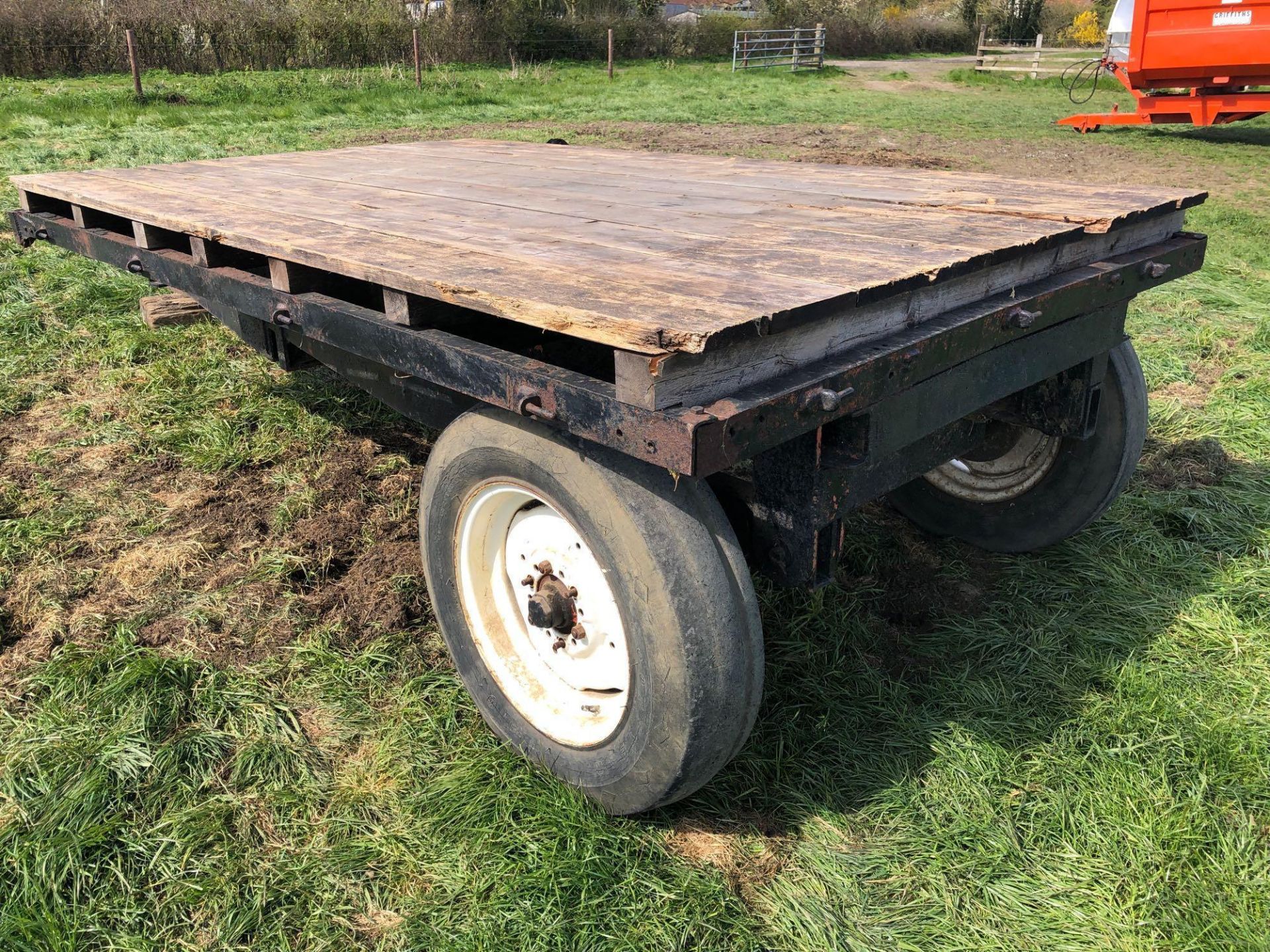 Flat bed 10ft single axle trailer with wooden floor - Image 4 of 4