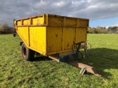 Dump trailer 6t single axle hydraulic tipping