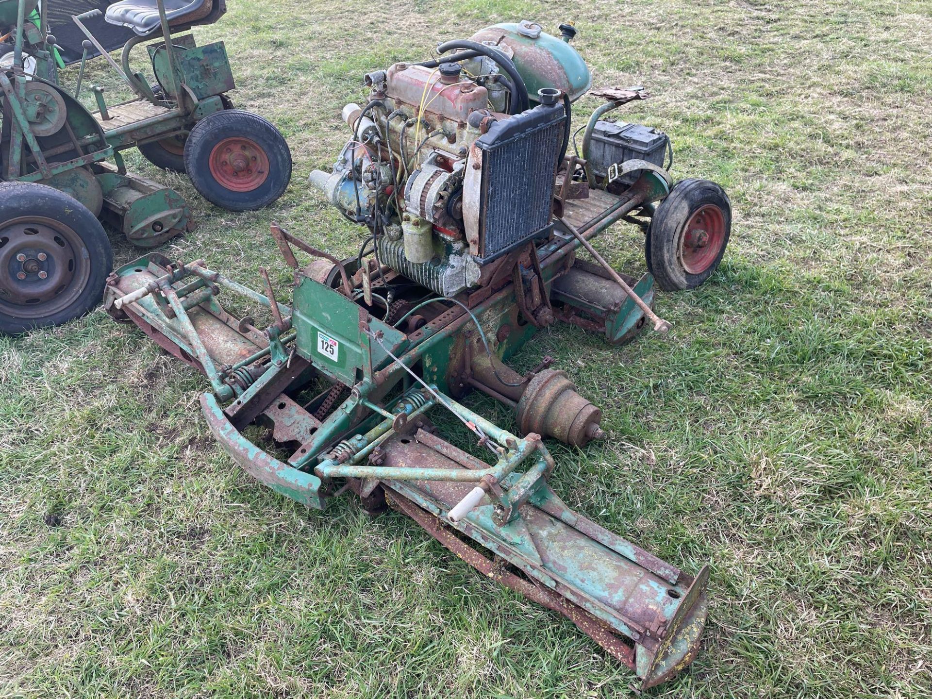 * Vintage ride-on cylinder mower, spares or repair NO VAT - Image 2 of 2