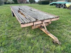 Single axle 20ft flat bed trailer