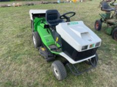 Etesia MVEHH Hydro ride on mower with 38" deck and grass collector. Hours: 796