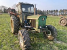 1974 John Deere 2130 2wd tractor with cab on 16.9/14-34 rear wheels and tyres. Reg No: GBD 29N. Hour