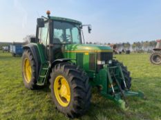 1996 John Deere 6900 4wd 40Kph PowrQuad tactor with front linkage on 520/85R38 rear and 16.9R28 fron