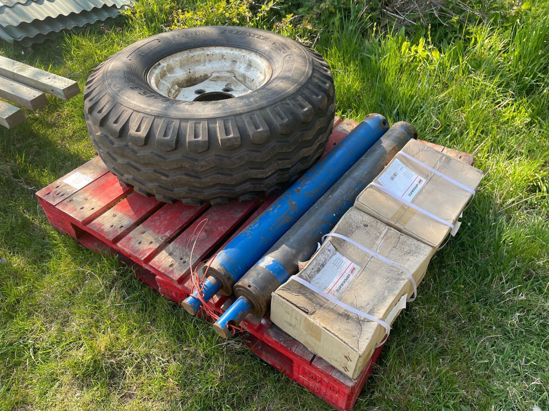 Quantity AS Marston trailer spares including 320/80-15.3 wheel and tyre - Image 2 of 2