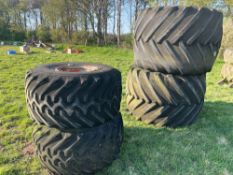 Set 66x43.00-25 NHS rear and 48x2500-20 Terra wheels and tyres