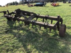 3.5m cultivator with depth wheels with fixed tines