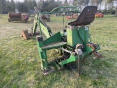 2007 Lewis 420S PTO driven linkage mounted backhoe with trench and ditch buckets. Serial No: 11886 N