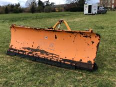 1984 Alfred Schmidt F3.1 snow plough linkage mounted with hydraulic offset and manual depth wheels.