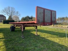 Flat bed trailer 24ft single axle with front board