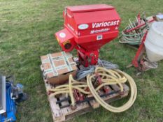 2007 Opico Variocast Air8 small seeds applicator. Serial No: 1421-20/07 NB: Comes with manual and co