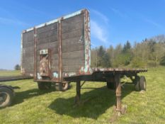 Single axle 24ft flat bed trailer