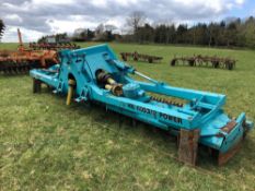 1997 Eberhardt KE6003/2 6m hydraulic folding power harrow with rear packer. Serial No: 660906